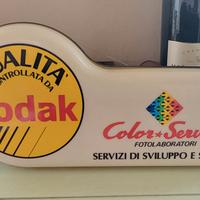 Rara insegna luminosa Kodak color service vintage 