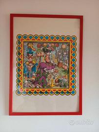 Stampa disegno Jacovitti (con cornice) .53x73 cm