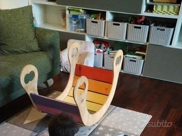 rainbow multicolore maxi,pedana che dondola