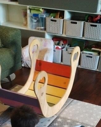 rainbow multicolore maxi,pedana che dondola