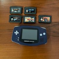 Game boy advance nintendo blu completo giochi