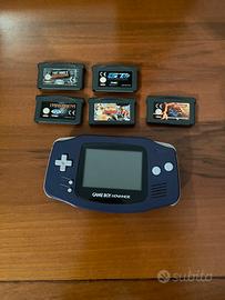 Game boy advance nintendo blu completo giochi