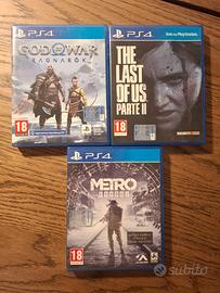 God of War Ragnarok + TLOU + Metro Exodus 