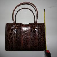 BORSA IN VERA PELLE DI COCCODRILLO, Vintage