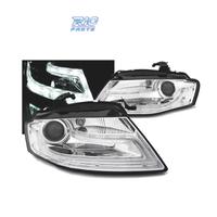 FARI PER AUDI A4 B8 07-11 LUCE DIURNA FONDO CROMAT