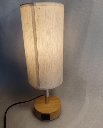 lampada da comodino touch, con 2 prese di ricarica