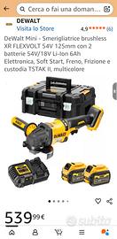 DEWALT DCG418 SMERIGLIATRICE 54V + BATTERIA NUOVA