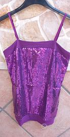 top donna con paillettes tg S 