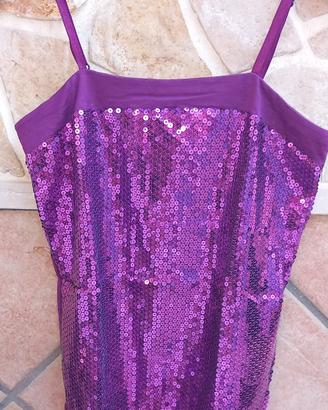 top donna con paillettes tg S 