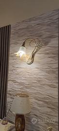 Applique in vetro e ferro battuto 