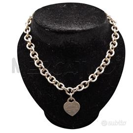 COLLANA ARG TIFFANY CATENA GRANDE CUORE