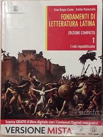 Libro testo: FONDAMENTI DI LETTERATURA LATINA 1