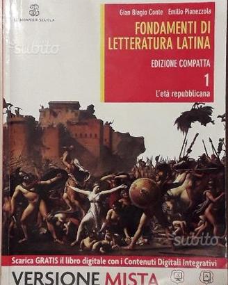 Libro testo: FONDAMENTI DI LETTERATURA LATINA 1