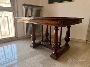 Tavolo da pranzo antico in legno massello,allungab