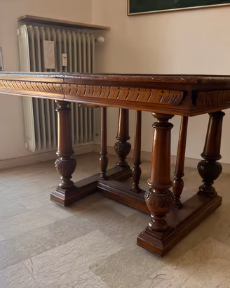 Tavolo da pranzo antico in legno massello,allungab