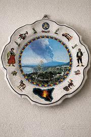 Piatto decorativo Sicilia – Etna in eruzione