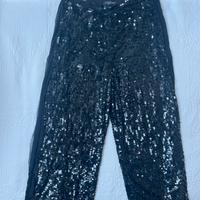 Pantalone Twinset Paillettes nero