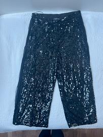 Pantalone Twinset Paillettes nero