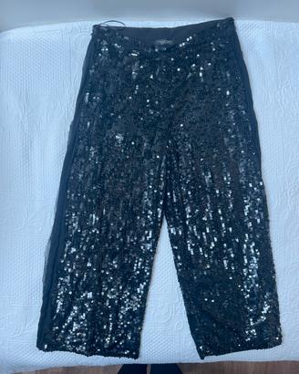 Pantalone Twinset Paillettes nero