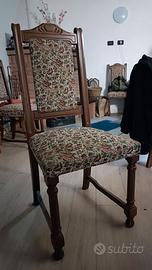 6 sedie vintage imbottite
