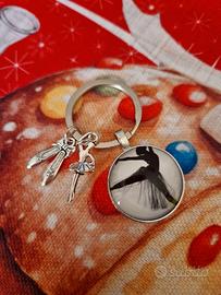 portachiavi danza con scarpina e ballerina