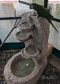 Fontana a cascata in pietra granito