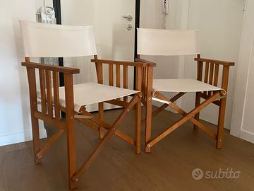 Sedie legno pieghevoli da regista