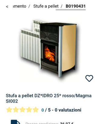 Termostufa CZ Idro 25 a Pellet