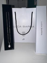 Collana Argento Goccia Perla bianca