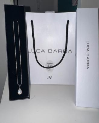 Collana Argento Goccia Perla bianca