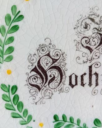 Antico piatto nozze collezione Jugendstil
