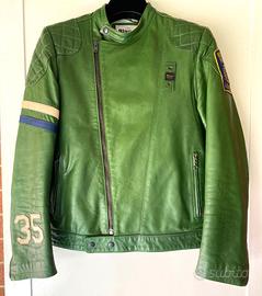 Blauer Giubbotto Pelle Verde Taglia L