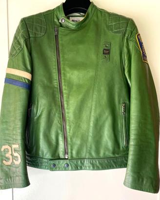 Blauer Giubbotto Pelle Verde Taglia L