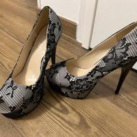 Décolleté in pizzo tacco 14 cm taglia 40