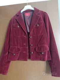Giacca di velluto bordeaux