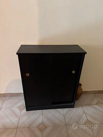 Mobiletto in legno colore nero