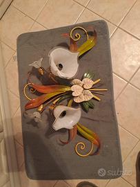 Applique in ferro battuto colorato