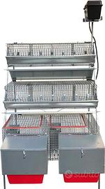 Gabbia Conigli a 3 Piani Mista fattrici e ingrasso