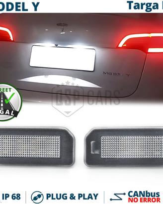 Placchette Luci TARGA LED PER Tesla Model Y CANbus