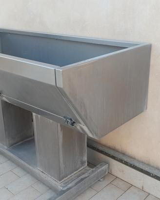 vasca in acciaio inox per toelettatura animali