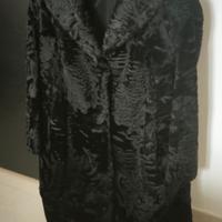 cappotto vera pelliccia astrakan nero