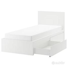 Letto Malm Ikea singolo bianco