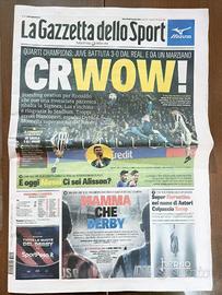 Rovesciata CR7 storica gazzetta dello sport. Unica