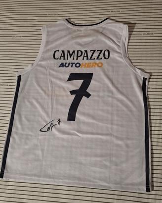 Maglia basket Real Madrid autografata da Campazzo 