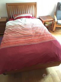 letto singolo+materasso 100larg.x195Lungx25 alt cm