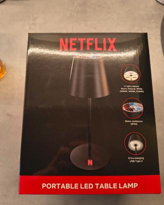 Lampada da Tavola LED Portatile Netflix mai aperta