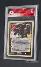 Umbreon Gold S. italiano Gran Festa GRAAD 9 no PSA