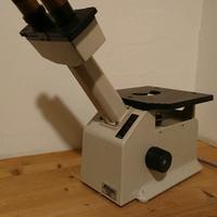 Microscopio inv. Nikon TMS + 2oculari Leica\Leitz
