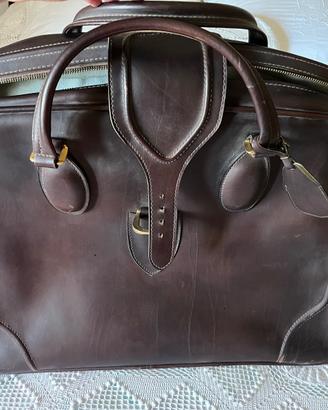 Valigia pelle vintage anno 1972
