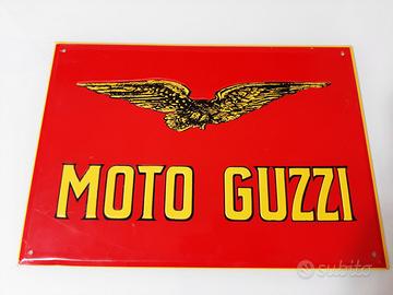 INSEGNA MOTO GUZZI TARGA IN RILIEVO